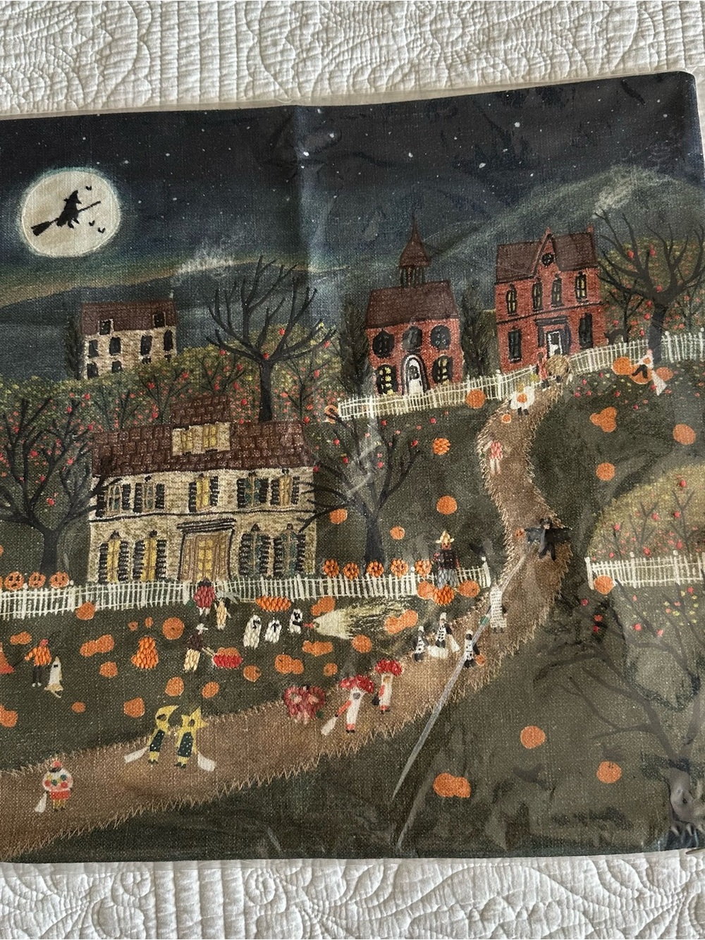 NWT West Elm x Nicole Cicak Halloween Harvest Pillow Cover 20x20 Embroidered